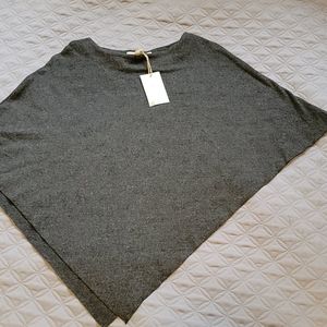 NWT Charcoal gray poncho